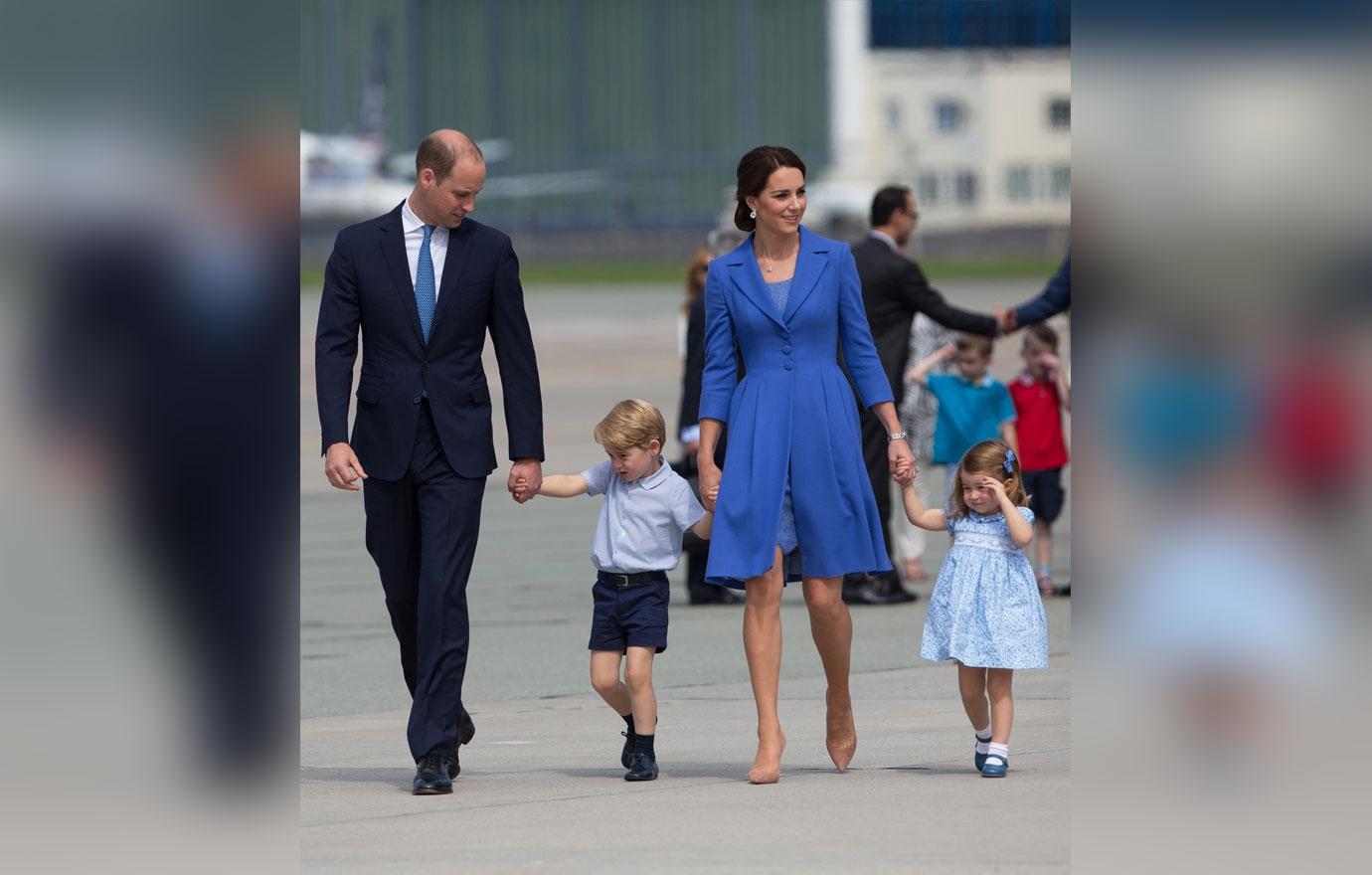 Catherine, Duchess of Cambridge, and Prince William, Duke of Cambridge catch a flight out of Warsaw