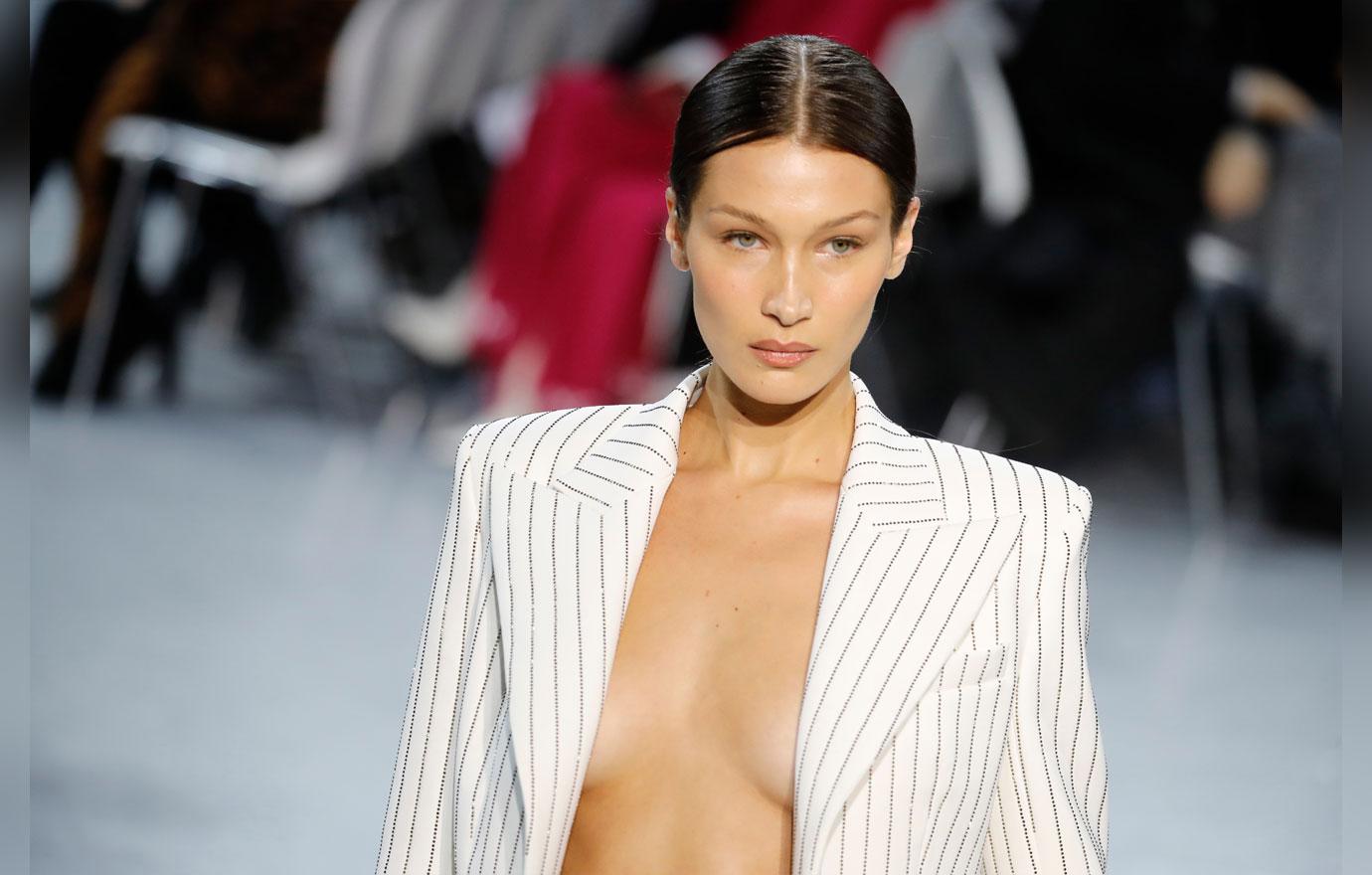 Bella Hadid Goes Braless For Paris Fashion Week Show