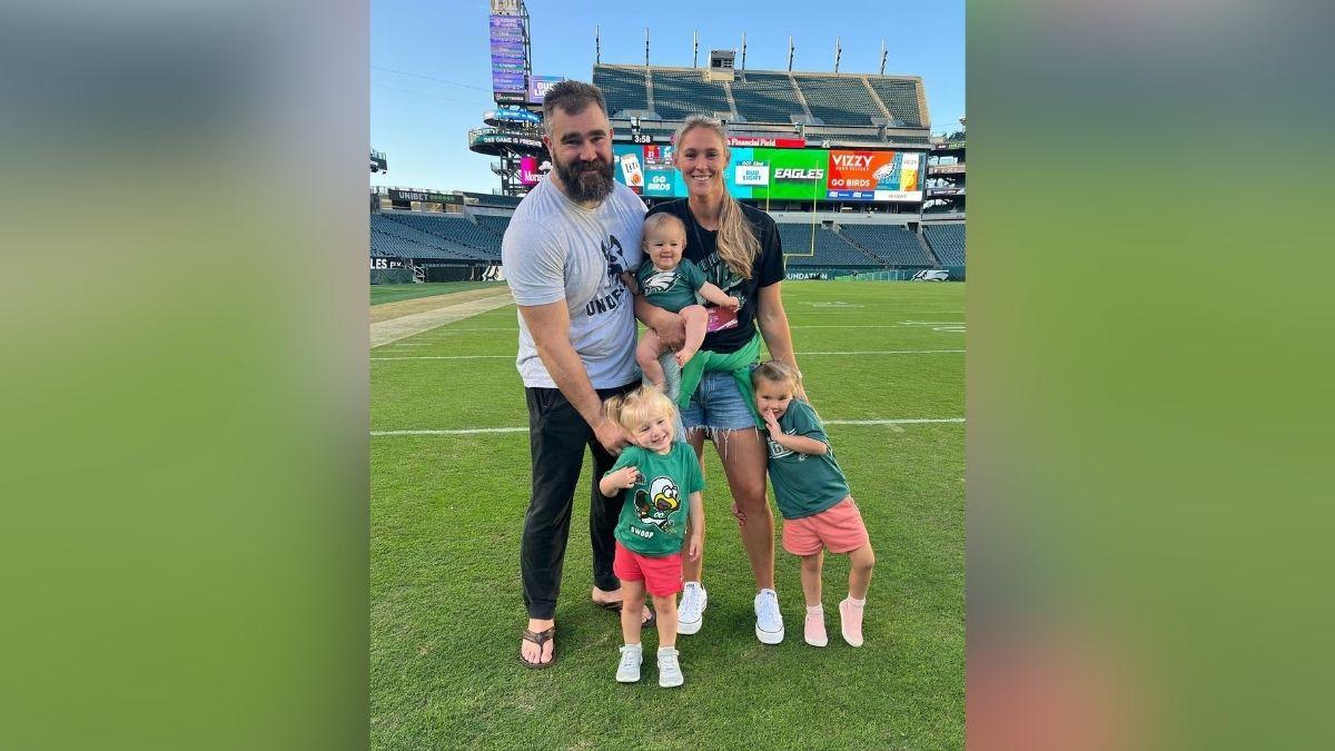image of Jason and Kylie Kelce also have four girls.