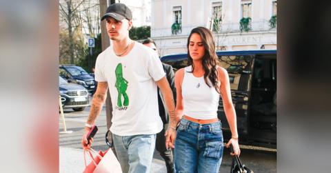 Photo of Romeo Beckham and Kim Turnbull