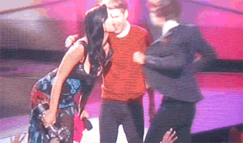 Katy Perry Kisses One Direction VMA