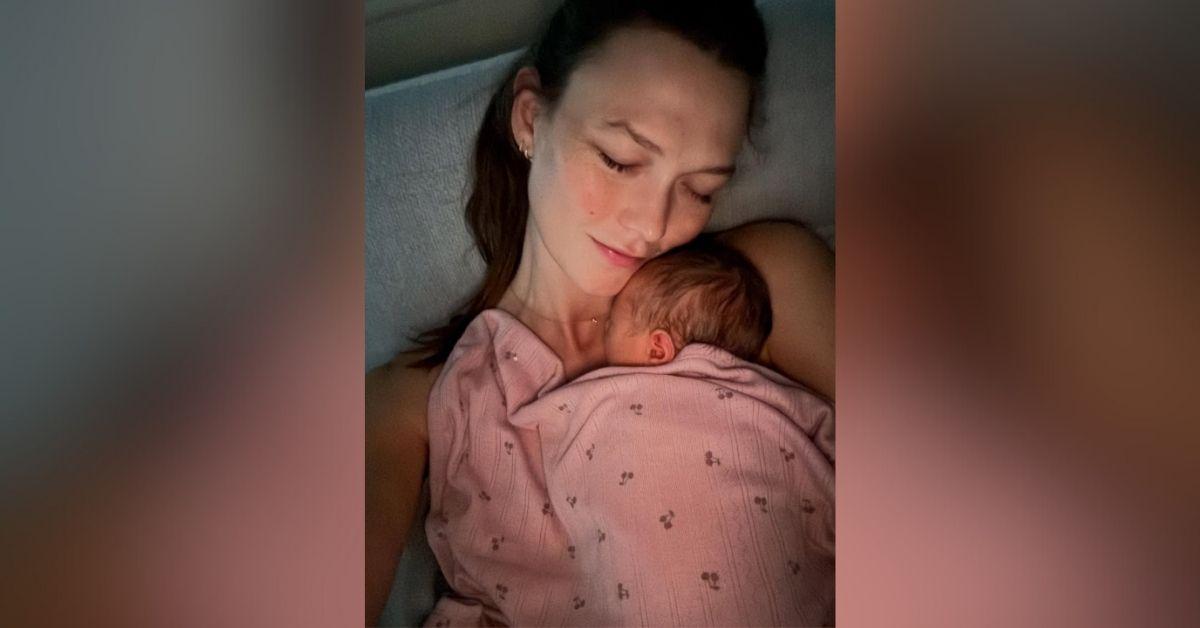 image of Karlie Kloss welcomed her third child, daughter Rae, on September 18.
