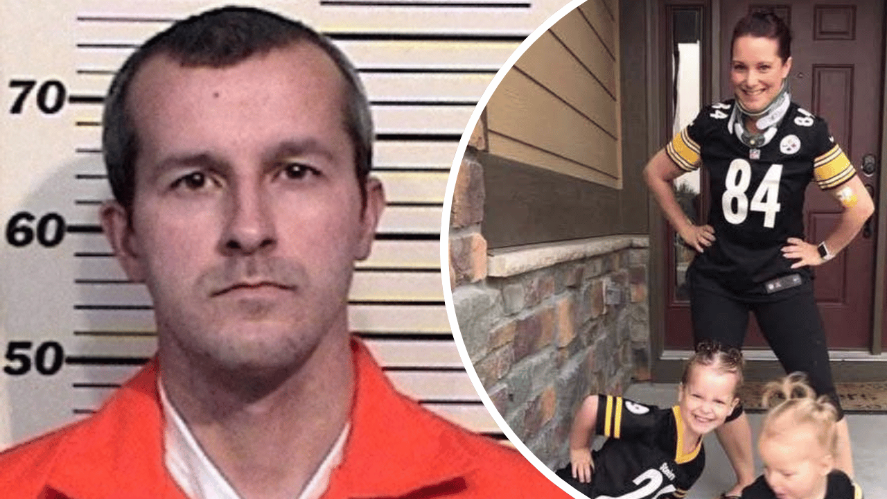 Composite photo of Chris Watts and his family.