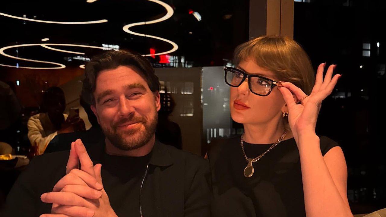 pic of Travis Kelce, Taylor Swift.