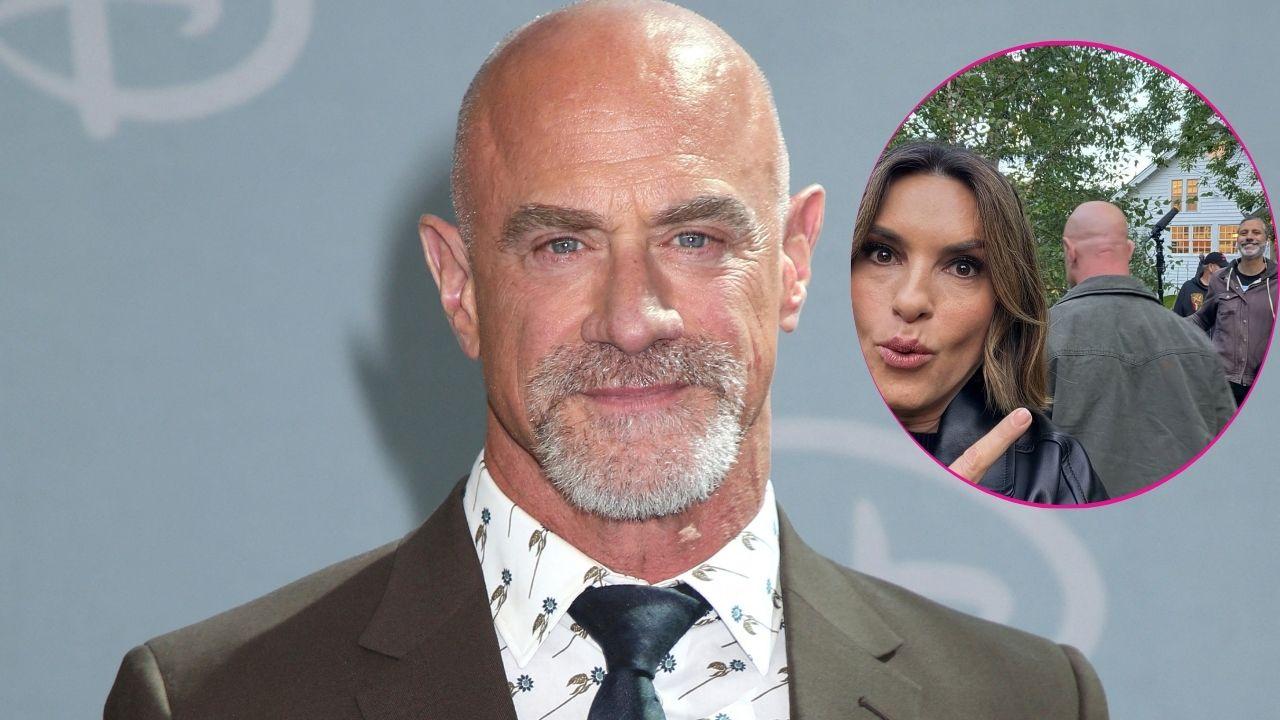 Split photo of Christopher Meloni and Mariska Hargitay & Christopher Meloni
