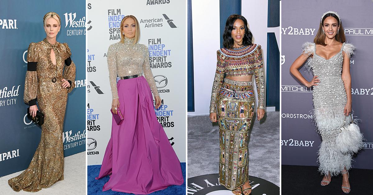 Stars Dazzle In Embellished Ensembles On The Red Carpet