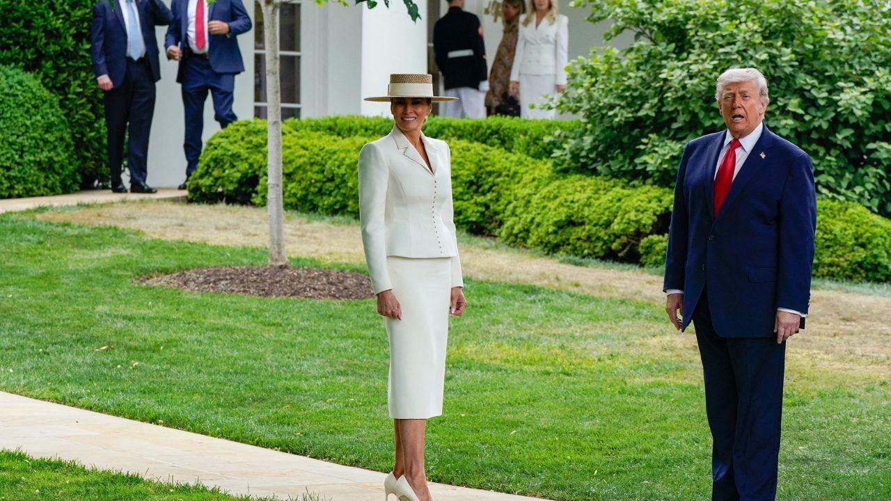 Photo of Melania spends most of her time away from her husband. 