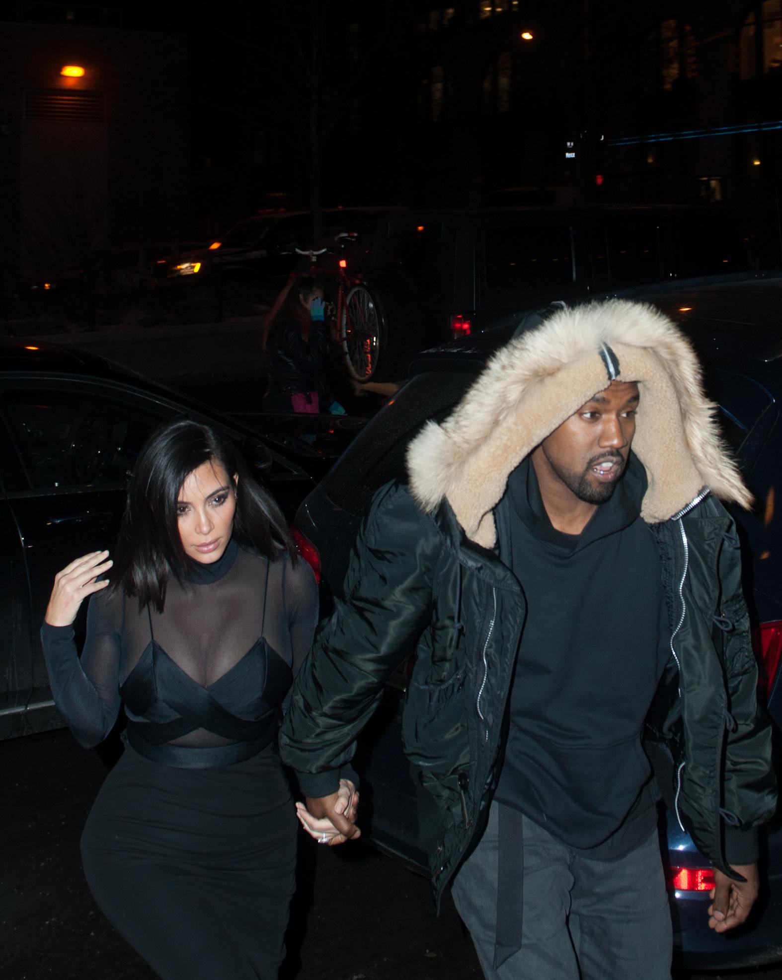 Kim Kardashian and Kanye West eat at Jay Z&#8217;s restaurant The Spotted Pig for Valentine&#8217;s Day in NYC