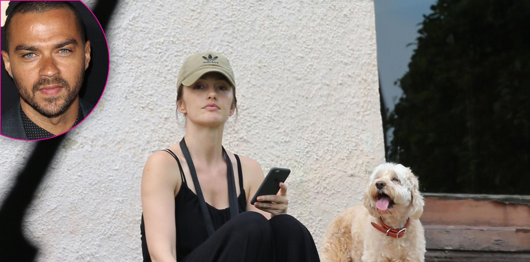 *EXCLUSIVE* Minka Kelly enjoys her afternoon at a dog park with her pups