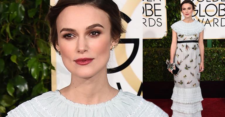 Keira Knightley’s Baby Bump Makes Its Debut On The Golden Globes Red Carpet
