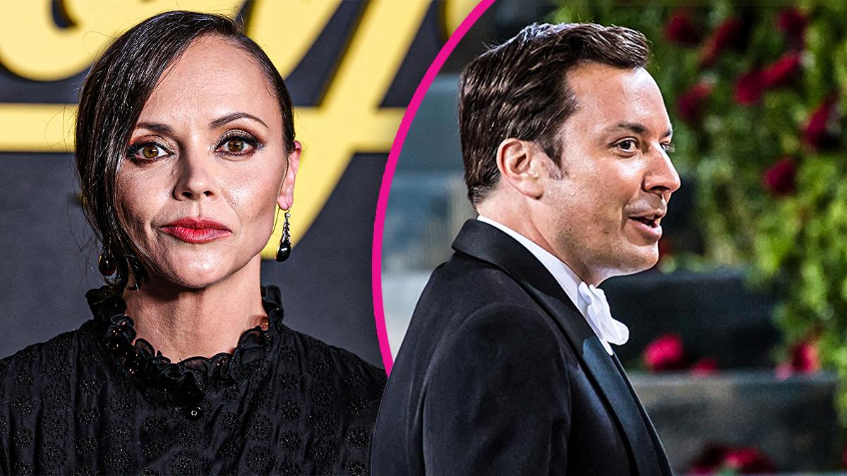 Composite photo of Christina Ricci and Jimmy Fallon