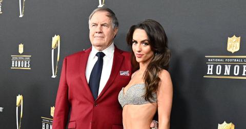 Photo of Jordon Hudson and Bill Belichick.