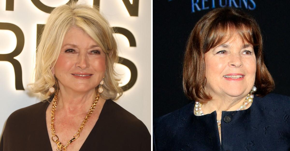 Photo of Martha Stewart and picture of Ina Garten.