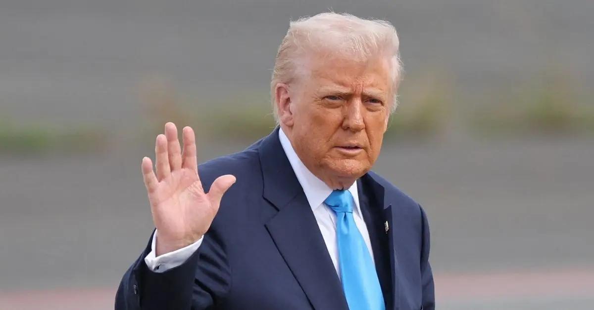 Photo of Trump called a reporter 'nasty' for bringing up the TACO nickname.