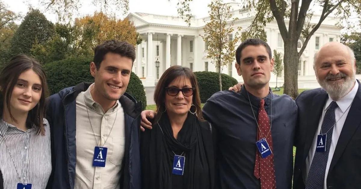 Photo of Rob, Michele Jake, Romy and Nick Reiner