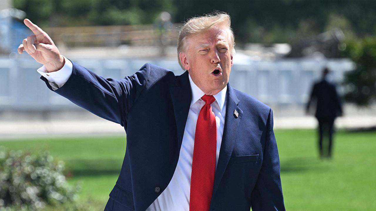 Image of Donald Trump shared a graphic video of a man being mauled by a tiger.