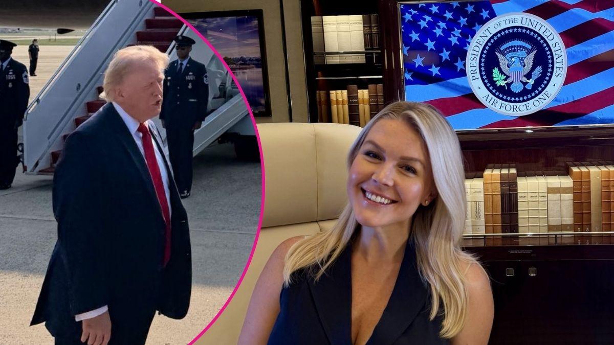 Composite photo of Donald Trump and Karoline Leavitt.