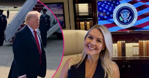 Composite photo of Donald Trump and Karoline Leavitt.