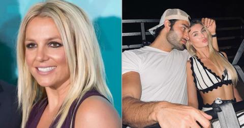 Composite photo of Britney Spears, Sam Asghari and Brooke Irvine