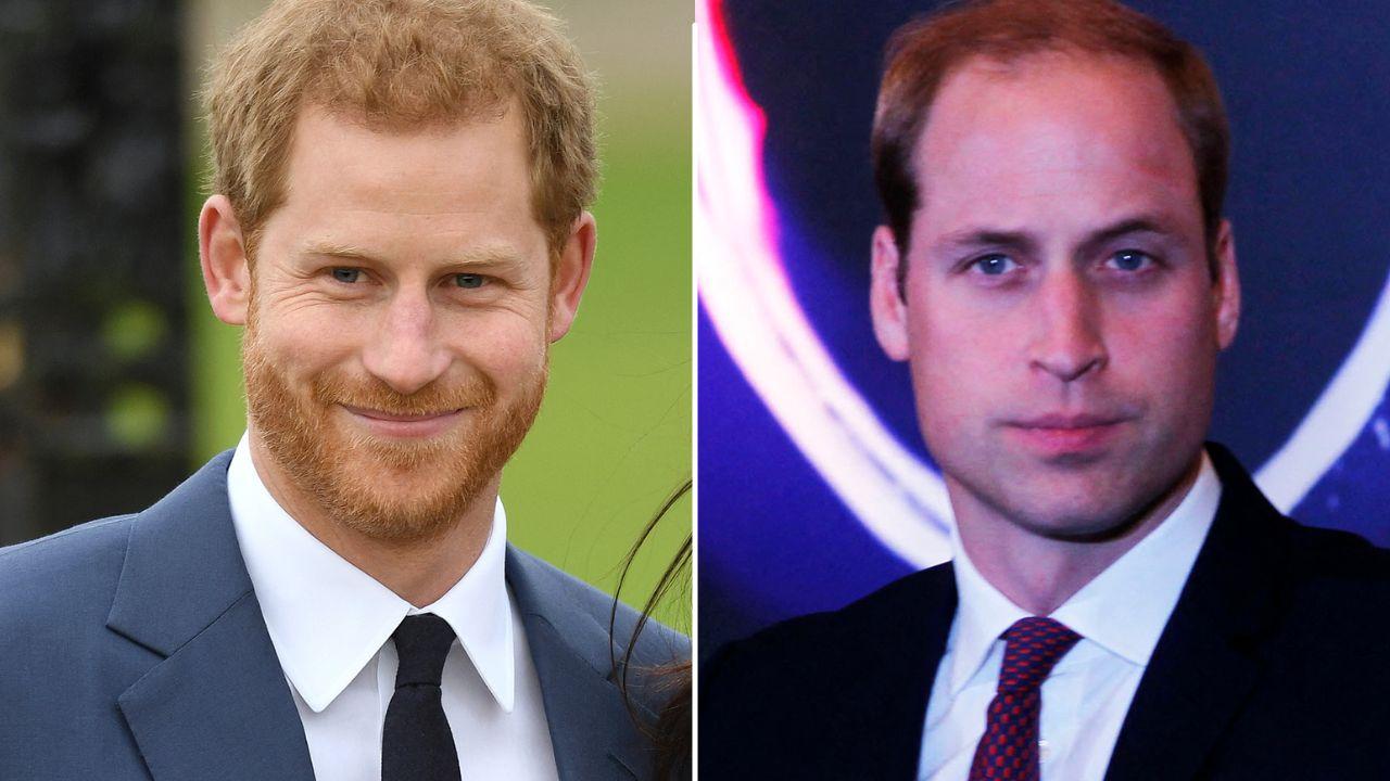 Split photo of Prince Harry and Prince William