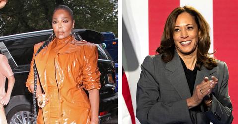 Composite photo of Janet Jackson and Kamala Harris.