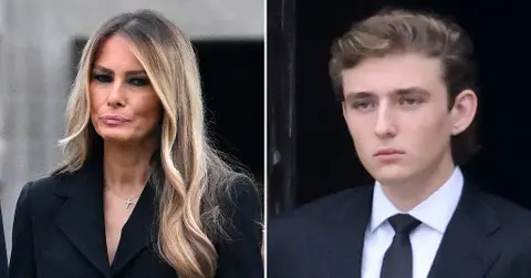 Composite photo of Melania Trump and Barron Trump