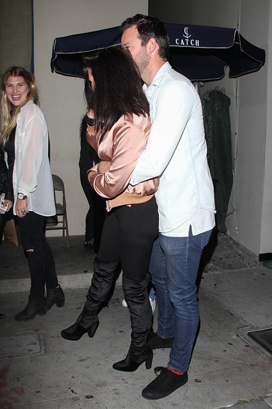 Scheana Shay and Robert Valletta show some PDA at Catch LA