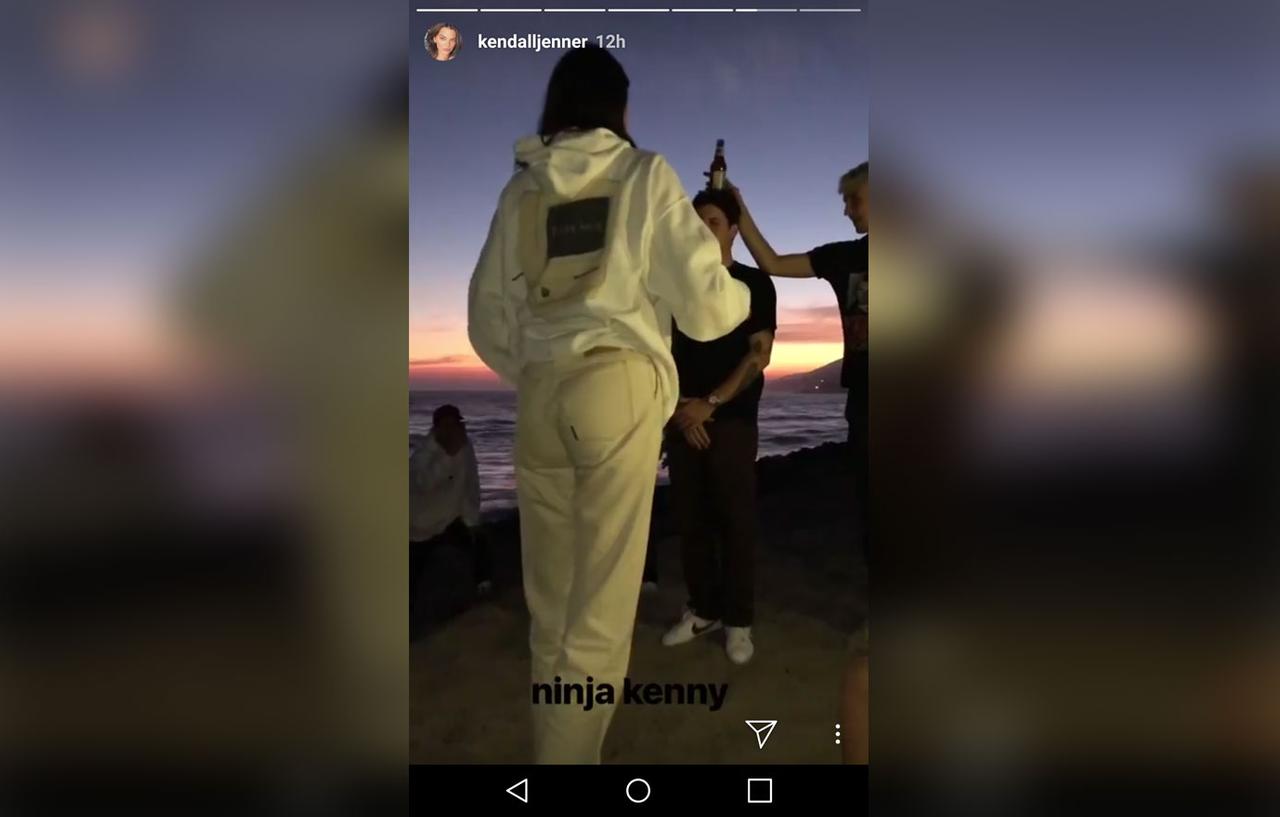 Watch: Kendall Jenner Karate Kicks Beer Bottle Off Friend's Head!