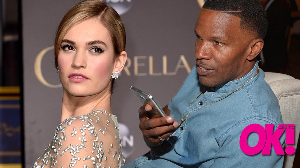 Jamie foxx flirting lily james