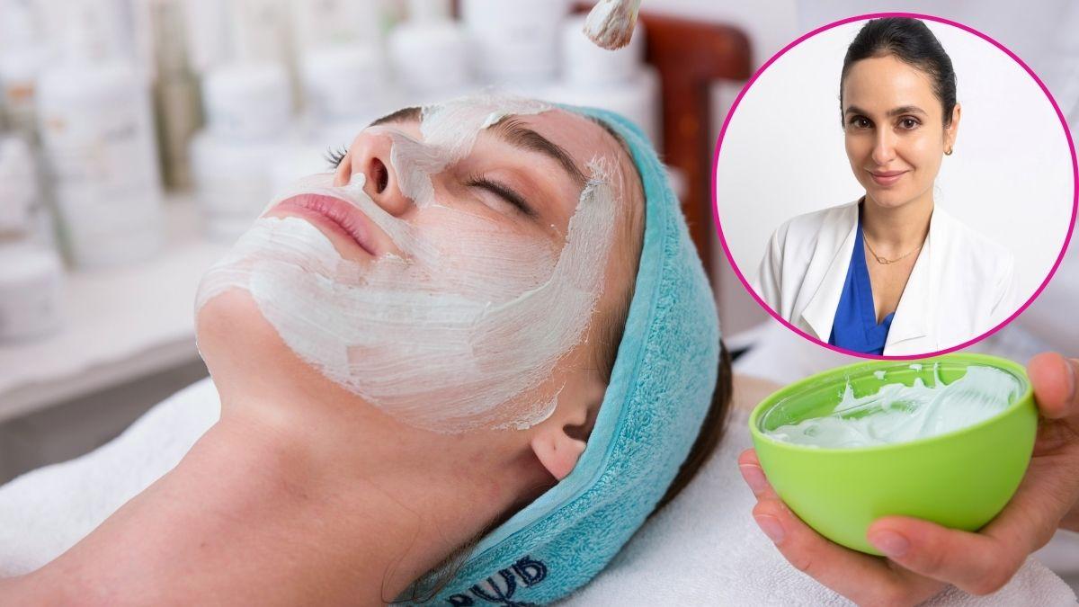 pic of expert, someone getting a facial.