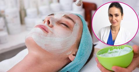 pic of expert, someone getting a facial.