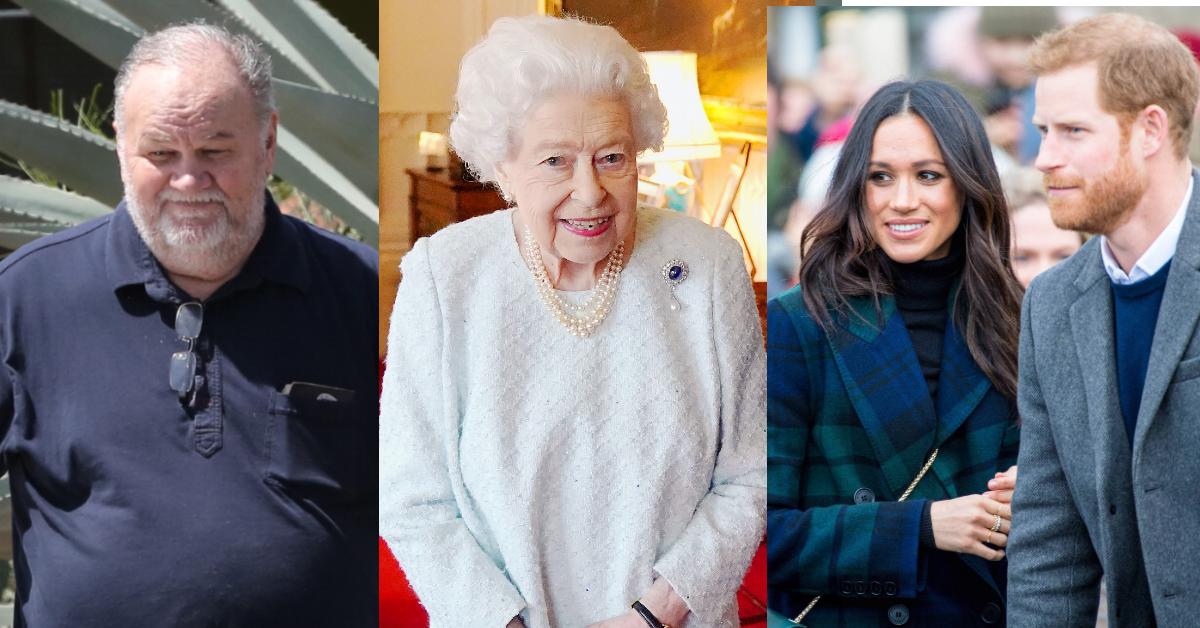 thomas markle congratulates the queen  years pp