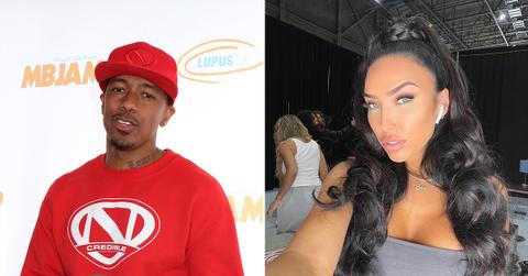 nick cannons latest baby mama bre tiesi flaunts growing baby bump in cropped blouse pp