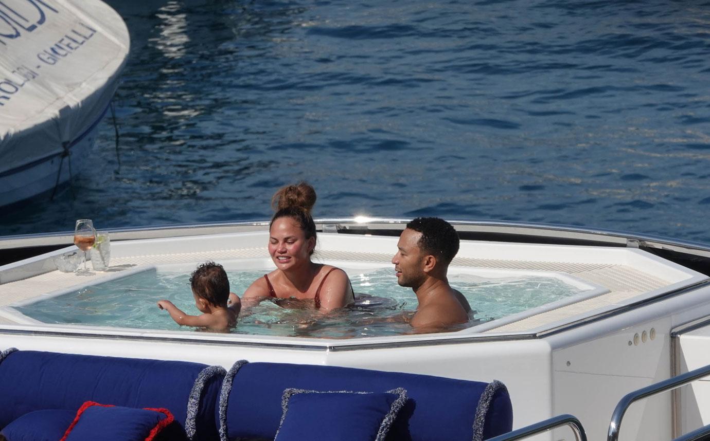 john legend chrissy teigen yacht italy