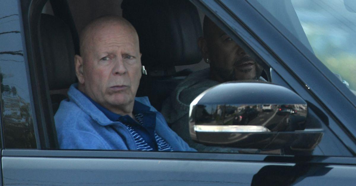 image of Bruce Willis was seen smiling in Los Angeles.