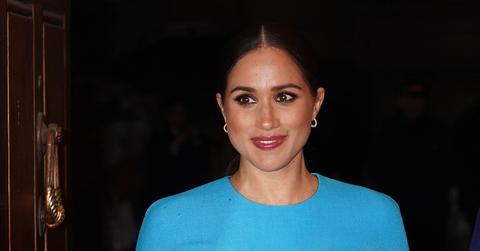 Meghan Markle Wearing A Blue Dress