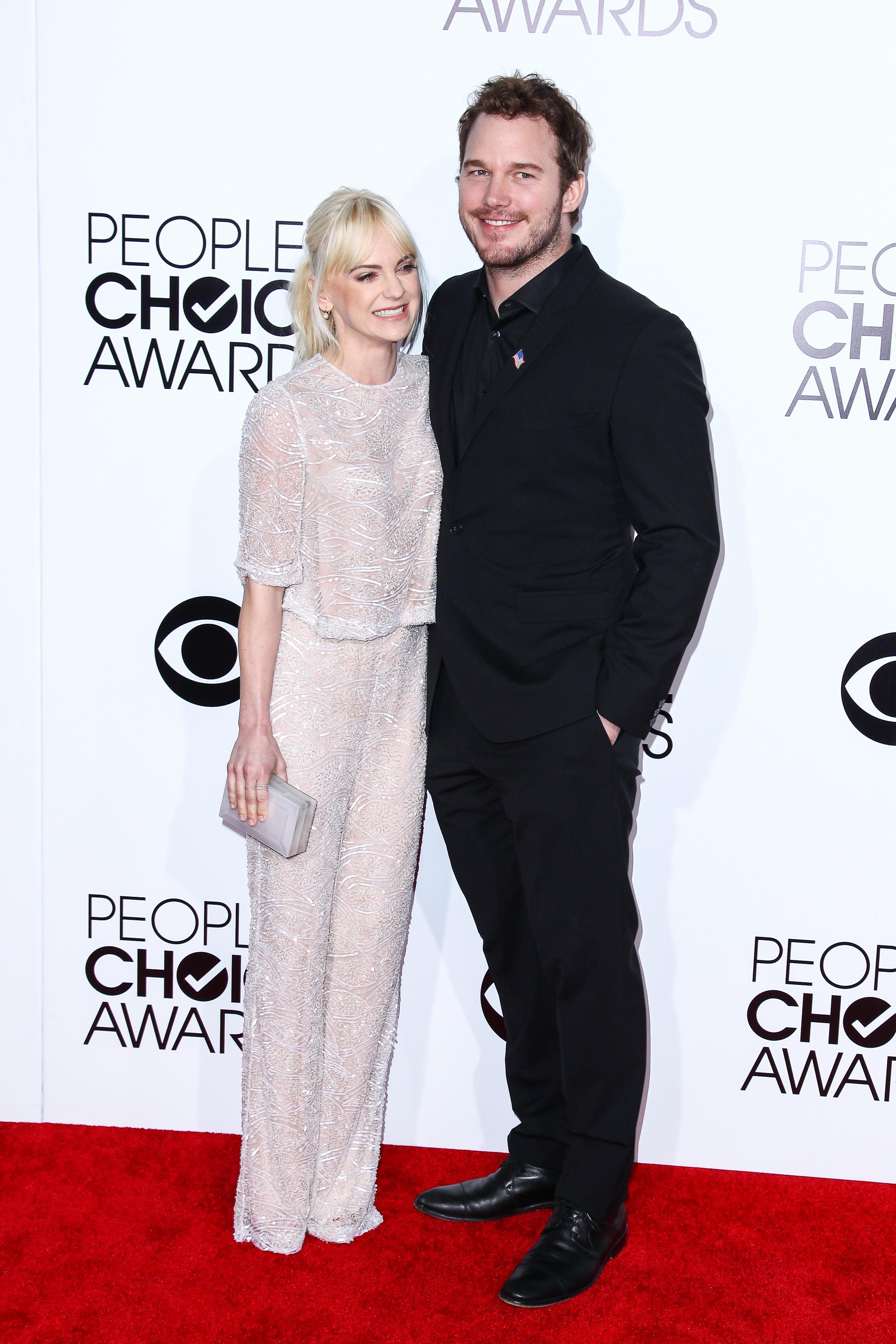 Anna Faris and Chris Pratt attends The 40th Annual People&#8217;s Choice Awards