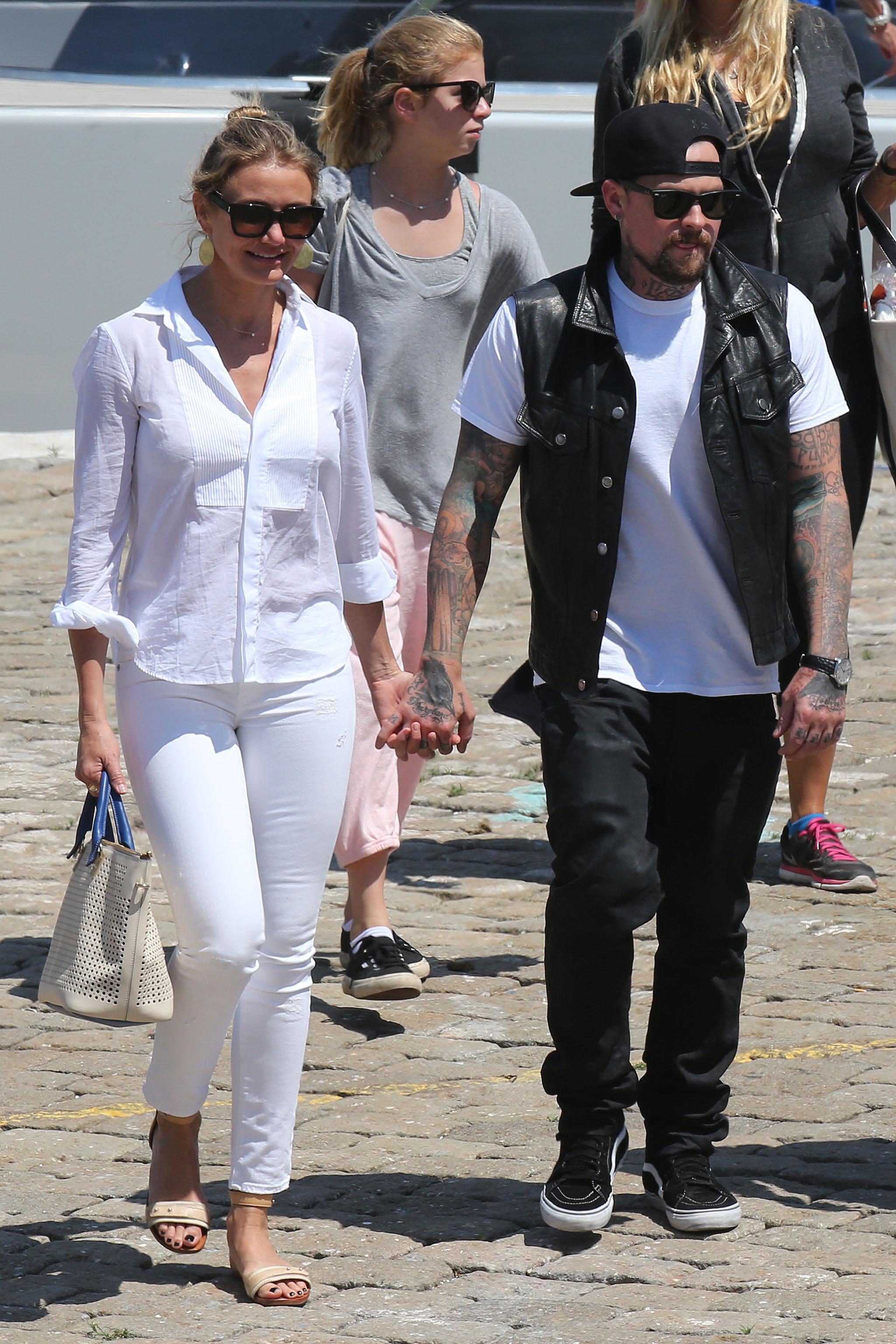 INF &#8211; Cameron Diaz and Benji Madden&#8217;s romantic getaway comes to an end as they head to Nice Airport