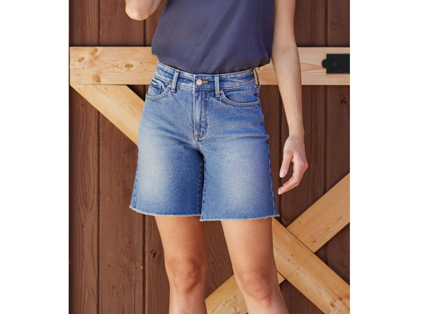 High Rise Dad Denim Shorts