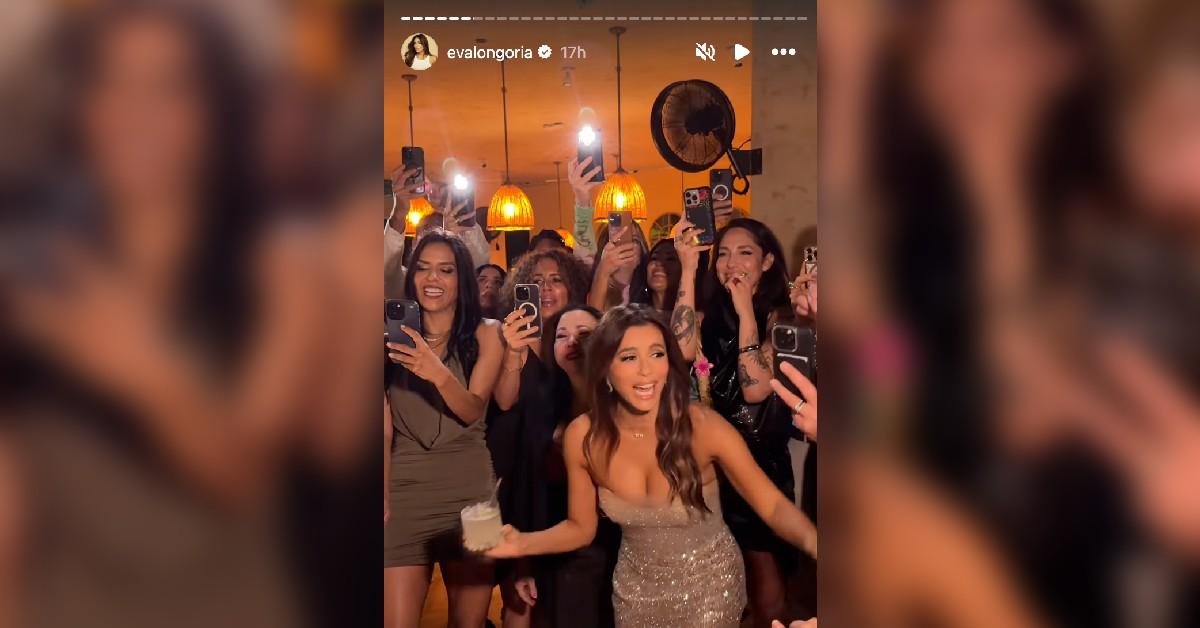 eva longoria nearly naked photos celebrate th birthday surprise bash