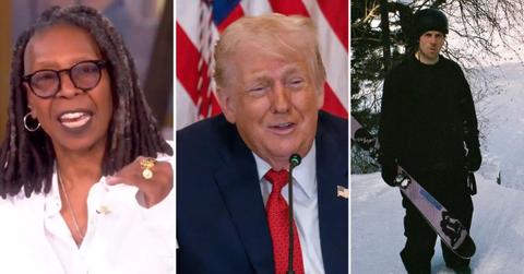Composite photo of Whoopi Goldberg, Donald Trump and Hunter Hess