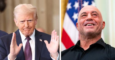 split of Joe Rogan & Donald Trump.