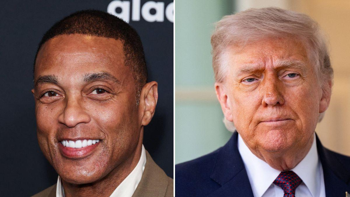 split of Don Lemon & Donald Trump.