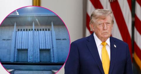 Composite photo of Donald Trump and the Kennedy Center.