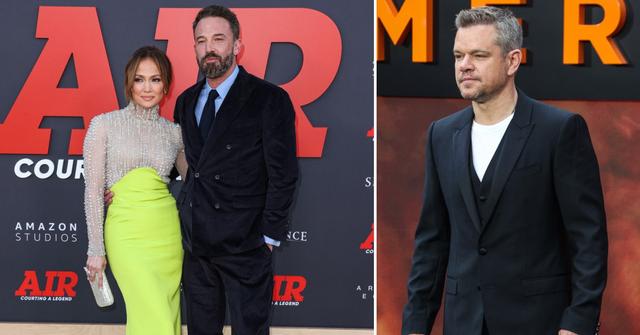 ben affleck jennifer lopez sit matt damon alleged feud photo