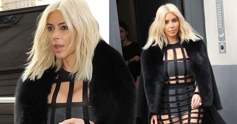 Kim kardashian bizarre outfit paris (1)