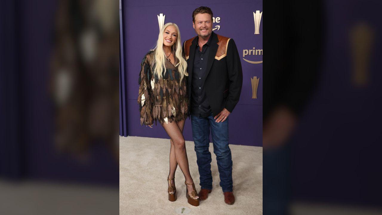 Image of Gwen Stefani and Blake Shelton married in 2021.