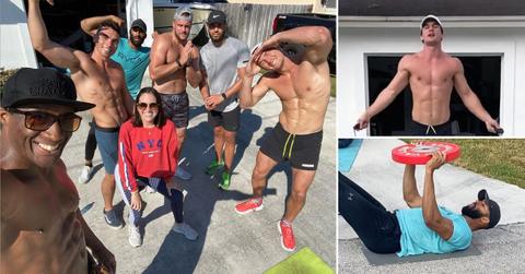 matt james tyler cameron workout friends pf