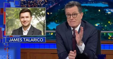 Photo of Stephen Colbert and James Talarico