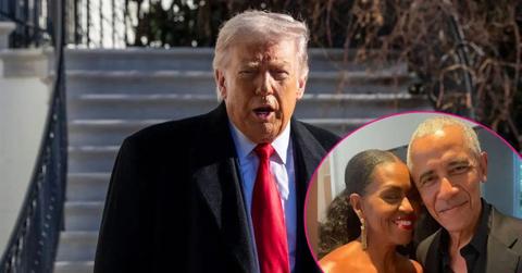 Composite photo of Donald Trump, Michelle Obama and Barack Obama